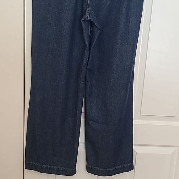 Loft High Rise Palazzo Jeans in Dark Rinse Size 32 - Picture 8 of 14